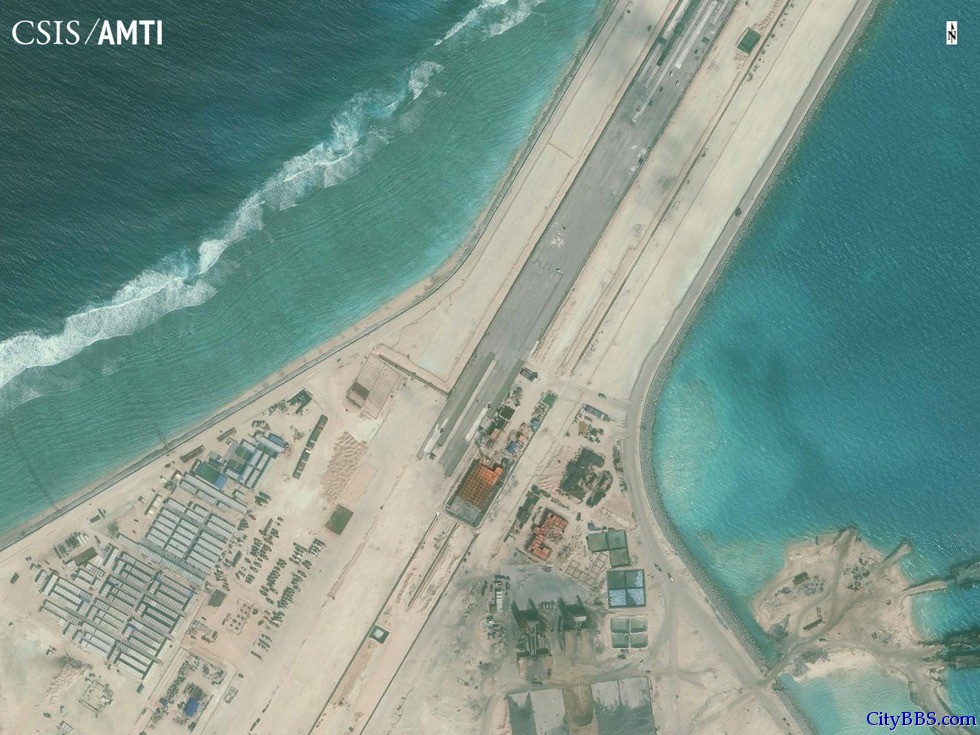 美智库公布中国南沙美济礁机场跑道