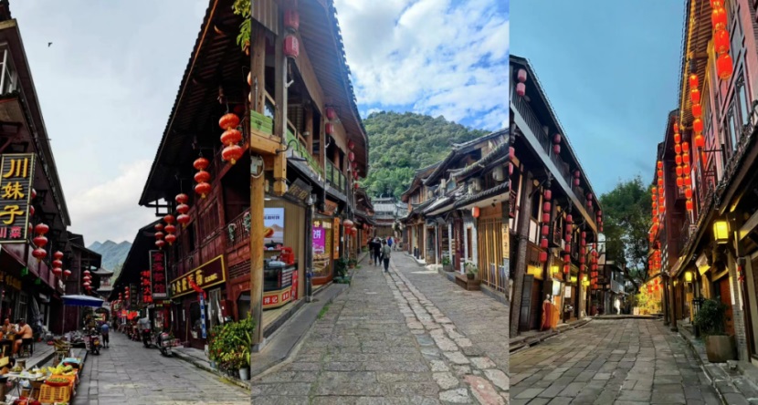 古镇的相似程度也逐渐到达巅峰